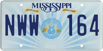 MS license plate NWW164