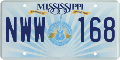 MS license plate NWW168