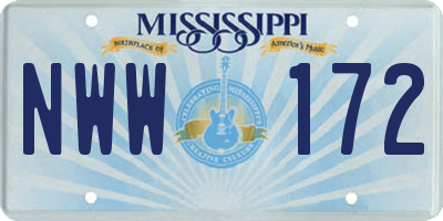 MS license plate NWW172
