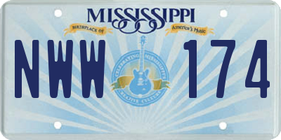 MS license plate NWW174