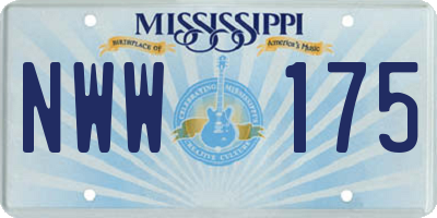 MS license plate NWW175