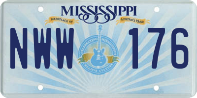 MS license plate NWW176