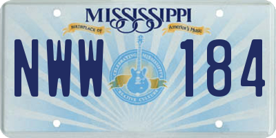 MS license plate NWW184