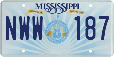MS license plate NWW187