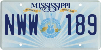 MS license plate NWW189