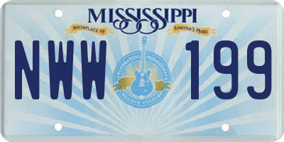 MS license plate NWW199