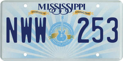 MS license plate NWW253
