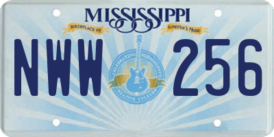 MS license plate NWW256