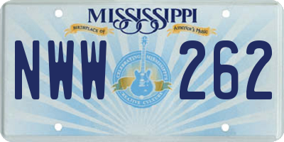 MS license plate NWW262