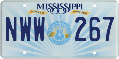 MS license plate NWW267