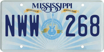 MS license plate NWW268