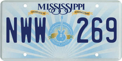 MS license plate NWW269