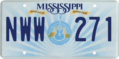 MS license plate NWW271