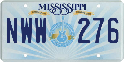 MS license plate NWW276