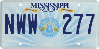 MS license plate NWW277