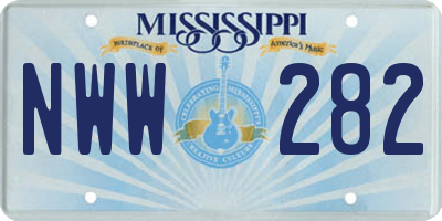 MS license plate NWW282