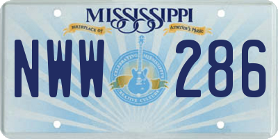 MS license plate NWW286