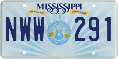MS license plate NWW291