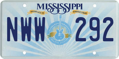 MS license plate NWW292
