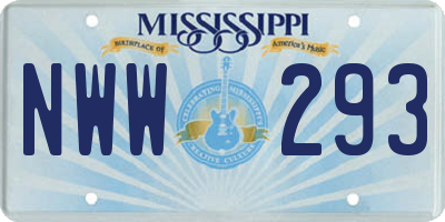 MS license plate NWW293