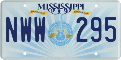 MS license plate NWW295