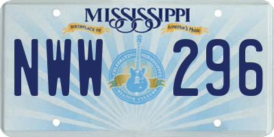 MS license plate NWW296