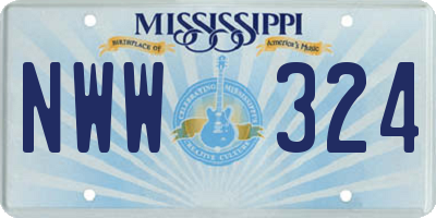 MS license plate NWW324