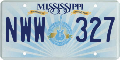 MS license plate NWW327