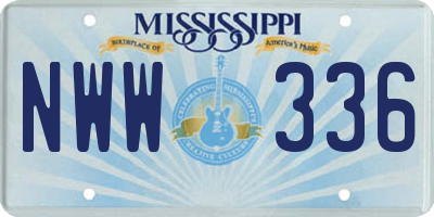 MS license plate NWW336
