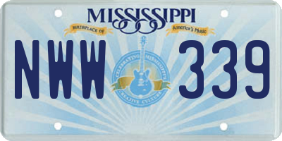 MS license plate NWW339