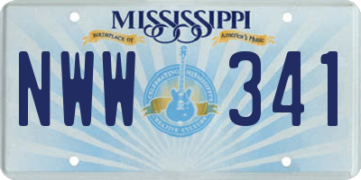 MS license plate NWW341