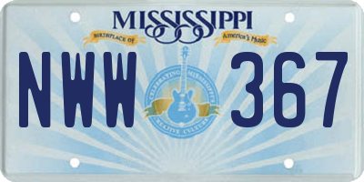 MS license plate NWW367