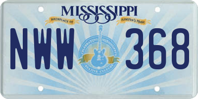 MS license plate NWW368