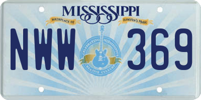 MS license plate NWW369