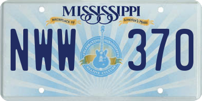 MS license plate NWW370