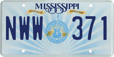 MS license plate NWW371