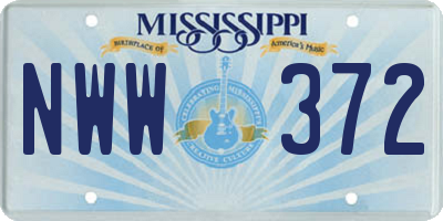 MS license plate NWW372