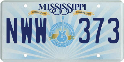MS license plate NWW373