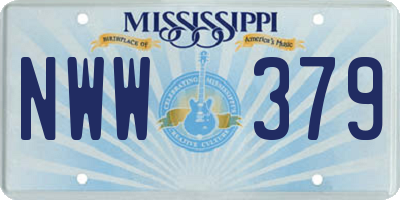 MS license plate NWW379