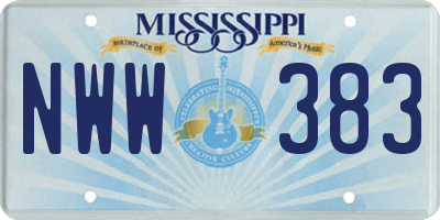 MS license plate NWW383