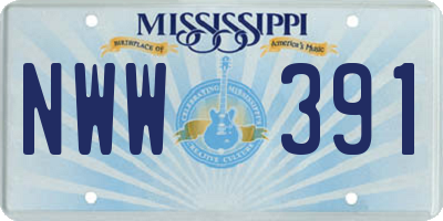 MS license plate NWW391