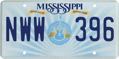 MS license plate NWW396
