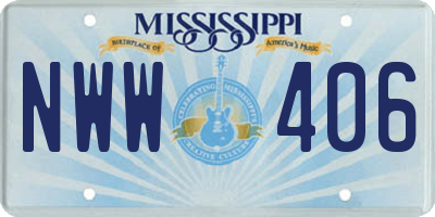 MS license plate NWW406