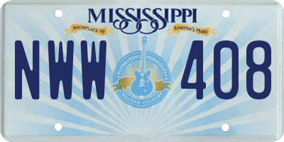 MS license plate NWW408