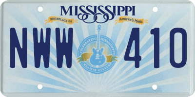 MS license plate NWW410