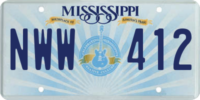 MS license plate NWW412
