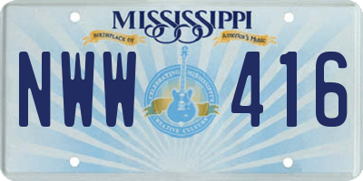 MS license plate NWW416