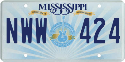MS license plate NWW424