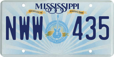 MS license plate NWW435