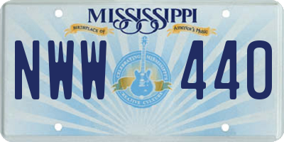 MS license plate NWW440